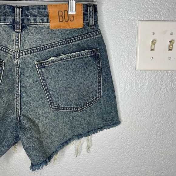 BDG Urban Outfitters A-Line Cutoff Raw Hem Women's Mid-Rise Jean Shorts Size 25 - Picture 7 of 13